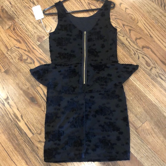 NWT Black Peplum Dress - Picture 4 of 4